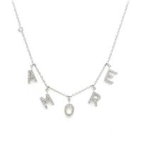 Halskette Crivelli Dame Lettere in Weißgold Diamante 0.47 Ct 30102021 - 30102021